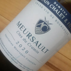 Alain Chalet Meursault Clos du Cromin 2020