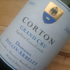 Domaine Follin Arbelet Corton Grand Cru 2001