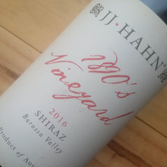 JJ Hahn 1890 Shiraz 2016